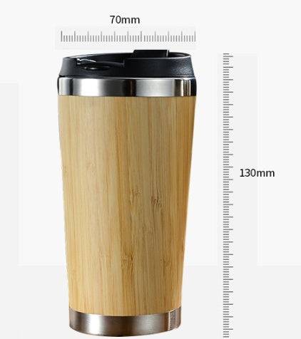 Leakproof Bamboo Travel Mug | 14oz Thermal Insulating Eco Coffee Cup-4